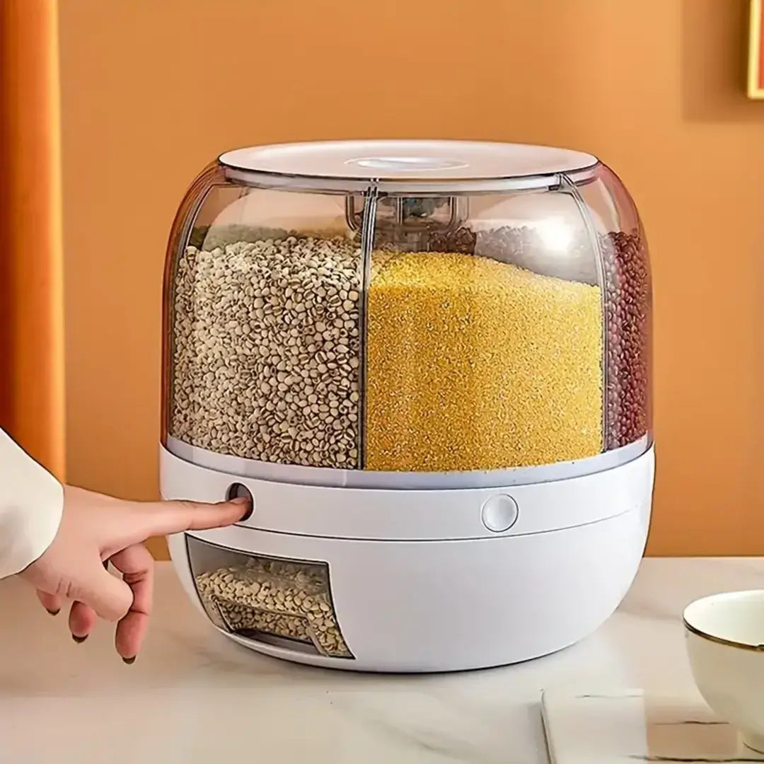 Dispenser de Cereais Giratório com 6 Divisórias - Decorelle
